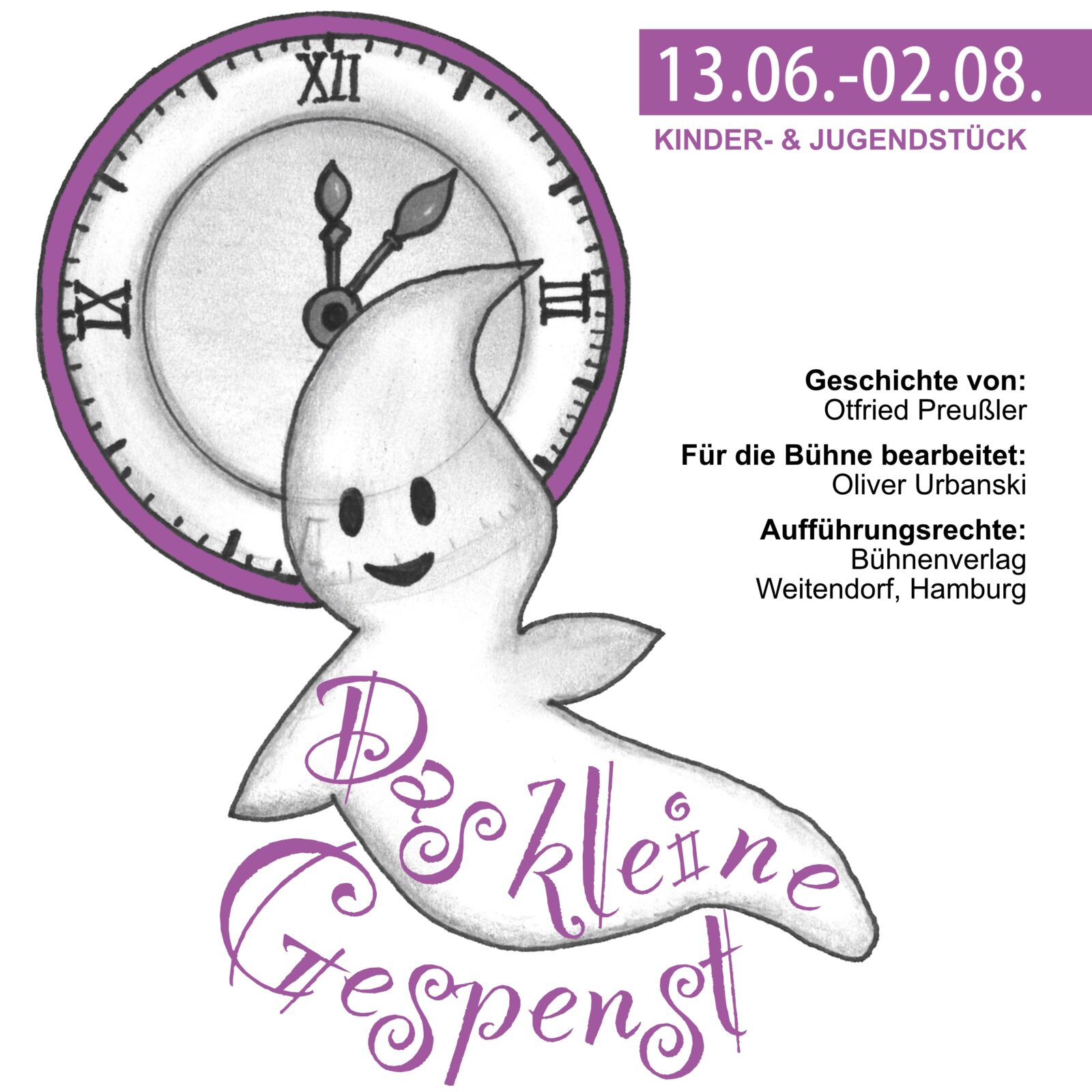 Das kleine Gespenst, Kinder- und Jugendstück 2026 auf der Waldbühne in Sigmaringendorf